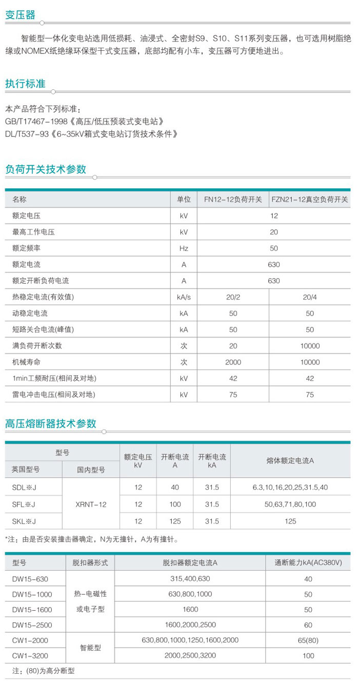 ZBW□-12系列智能型一体化变电站